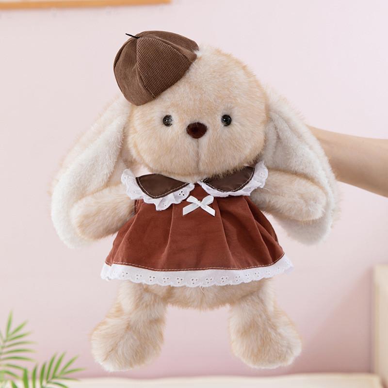 Rabbit Soft Childrens Plush Toy With Dress And Hat Decoration For Birthday Gift