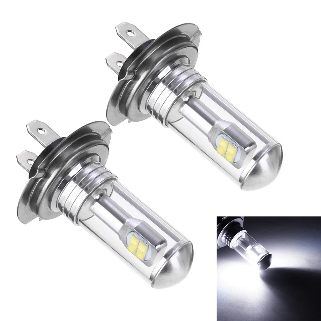 2x H7 80W 3000LM LED Car Headlight Fog DRL Driving Lamp Bulb 6000K White