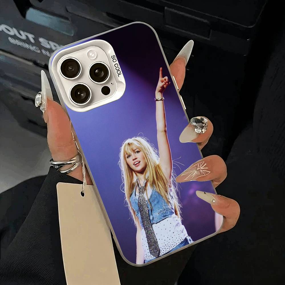 Чехол для телефона H-Hannah-M- Montana Для iPhone 17 Air 16 15 14 13 12 11 Pro Max Белый Серебристый Жесткая Крышка