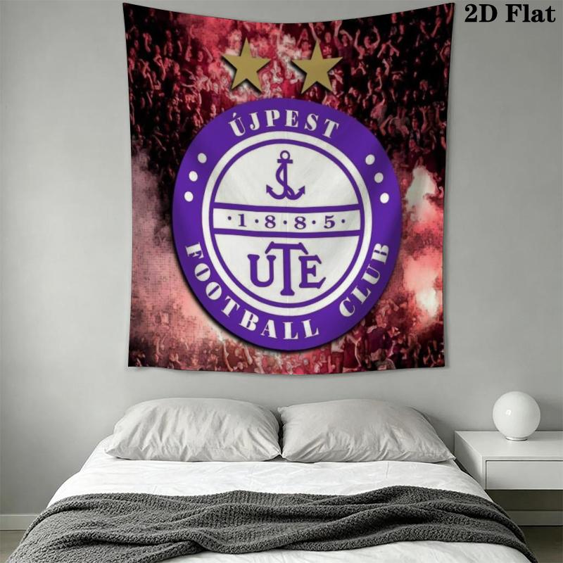 Ujpest FC Wall Tapestry Aesthetic Wall Hanging Printed Fabric Blanket Decorative Tapestries for Bedroom Living Room Home Decor