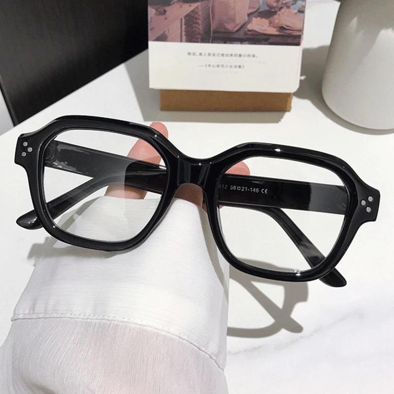 1/2pcs Retro Oversized Anti Blue Light Computer Glasses Frame Women Men Trendy Fashionable Eyeglasses Classic Spectacles Ouclos