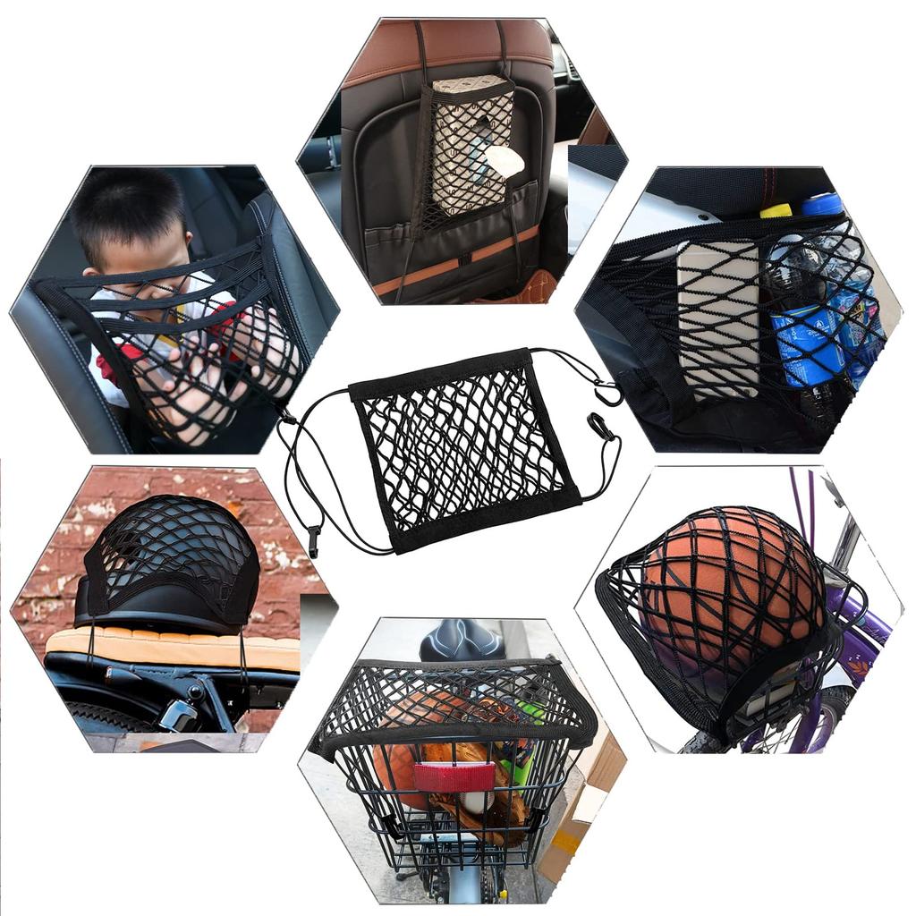 Сетка для багажа, Велосипедная сетка, Фиксация груза, 11,8 x 9,8 дюймов (30 x 25 см),