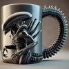 Новая 3D рельефная кофейная кружка Монстр креативное изделие из смолы ручной работы настольное украшение подарок на день рождения модные кружки для взрослых и детей горячие