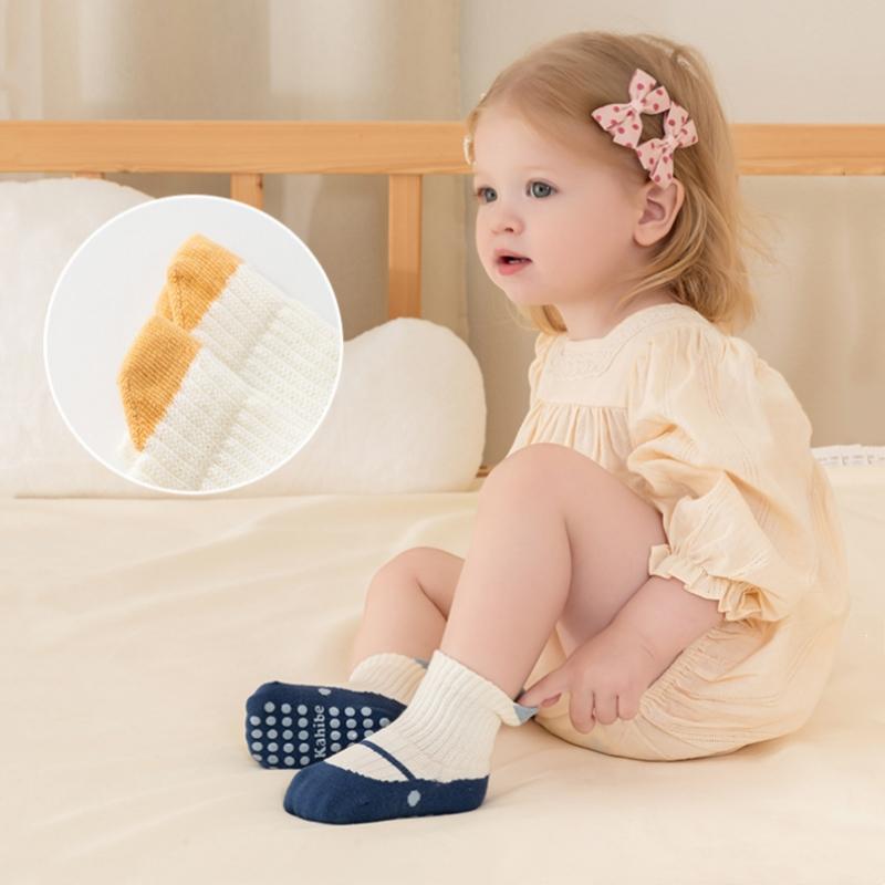 Детские нескользящие носки для малышей, мягкие хлопковые детские носки для мальчиков и девочек, носки для дома, для новорожденных, 0-5 лет, весна