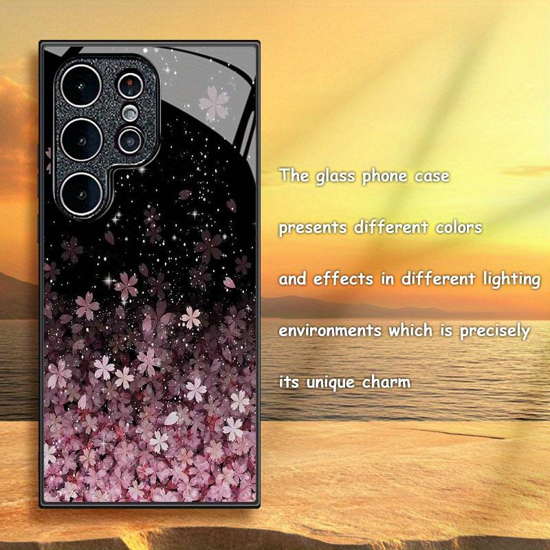 Модный стеклянный чехол для телефона с сакурой, подходит для Samsung, для Galaxy S26 S25 S24 S23 S22 S20 FE Ultra Plus 5G, противоударный