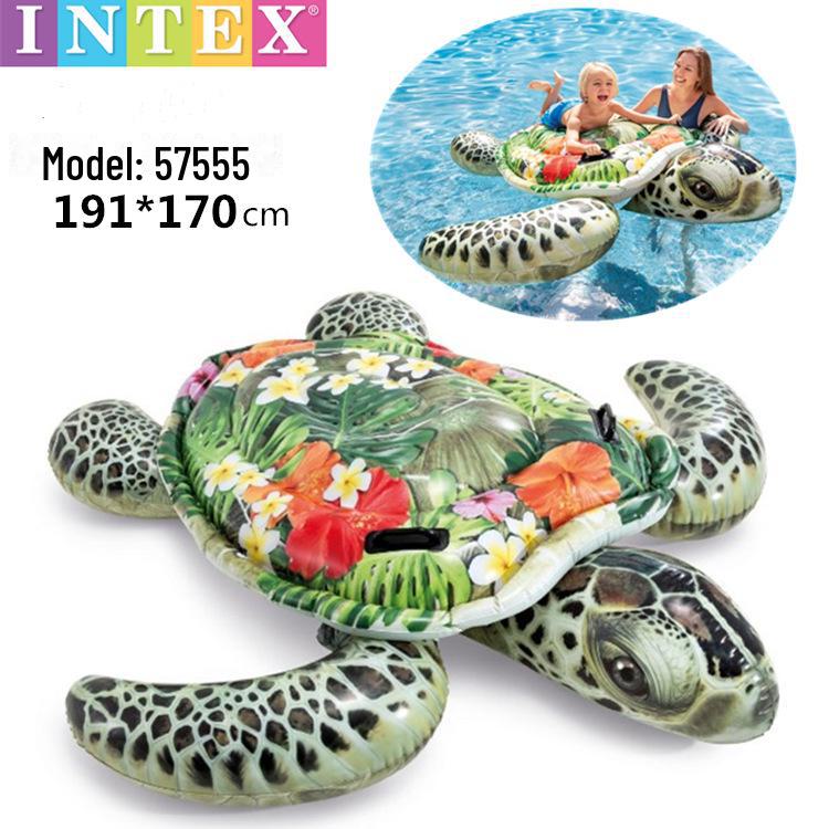 Intex 57288 Double Flamingo Adult Inflatable Swimming Ring - Thick Oversized Floating Bed for Kids & Adults