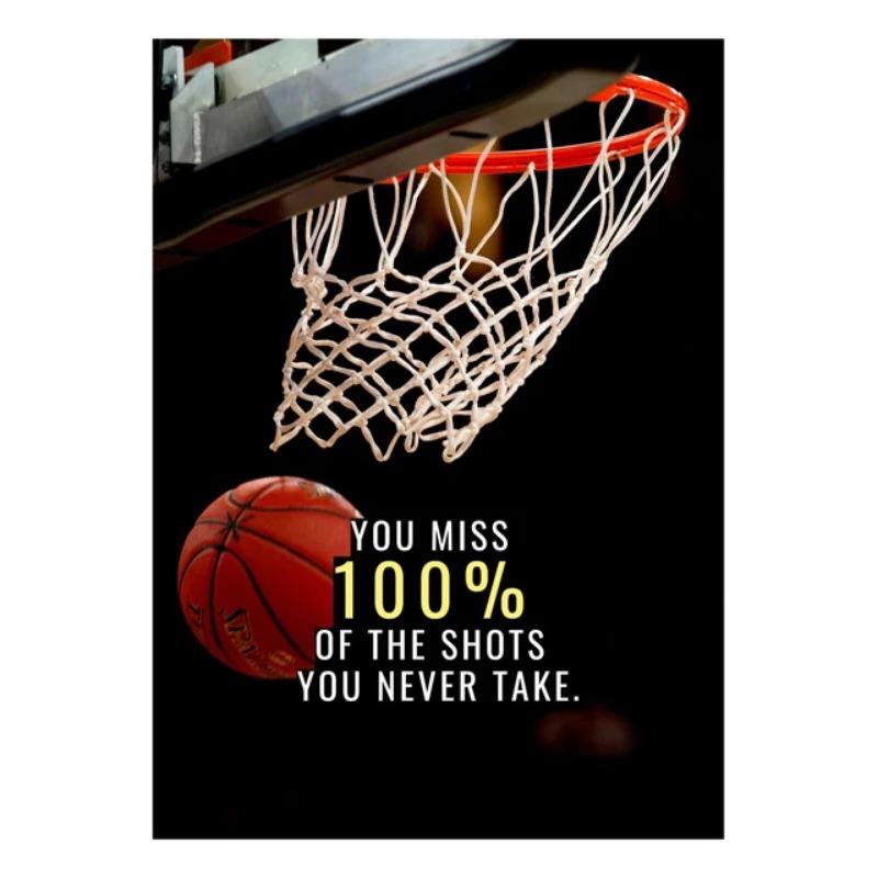 Баскетболист, холст, картина, баскетбольная мечта, вдохновляющие цитаты, постеры и принты, настенное искусство для гостиной, домашний декор