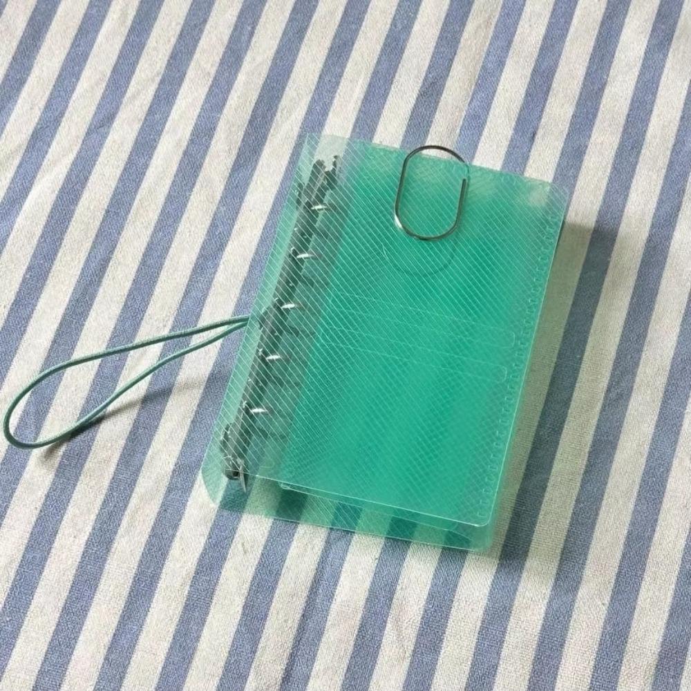 Transparent Notebook Cover Twill Storage Bag Ins Tri-fold Binder Notebook Student Diary