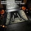3D Коврик для двери 'Скелет' на Хэллоуин, Темно-серый, Большой - Для входа в помещение и на улицу, с дизайном