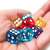 10 шт. акриловые прозрачные хрустальные цветные игральные кости цифровые игральные кости для семейных игр КТВ, бара, клуба, вечеринки