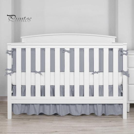 4Pcs/Set Crib Rail Covers Protect Your Baby's Crib Prevent Collisions Solid Color Heightened Crib Rail Covers