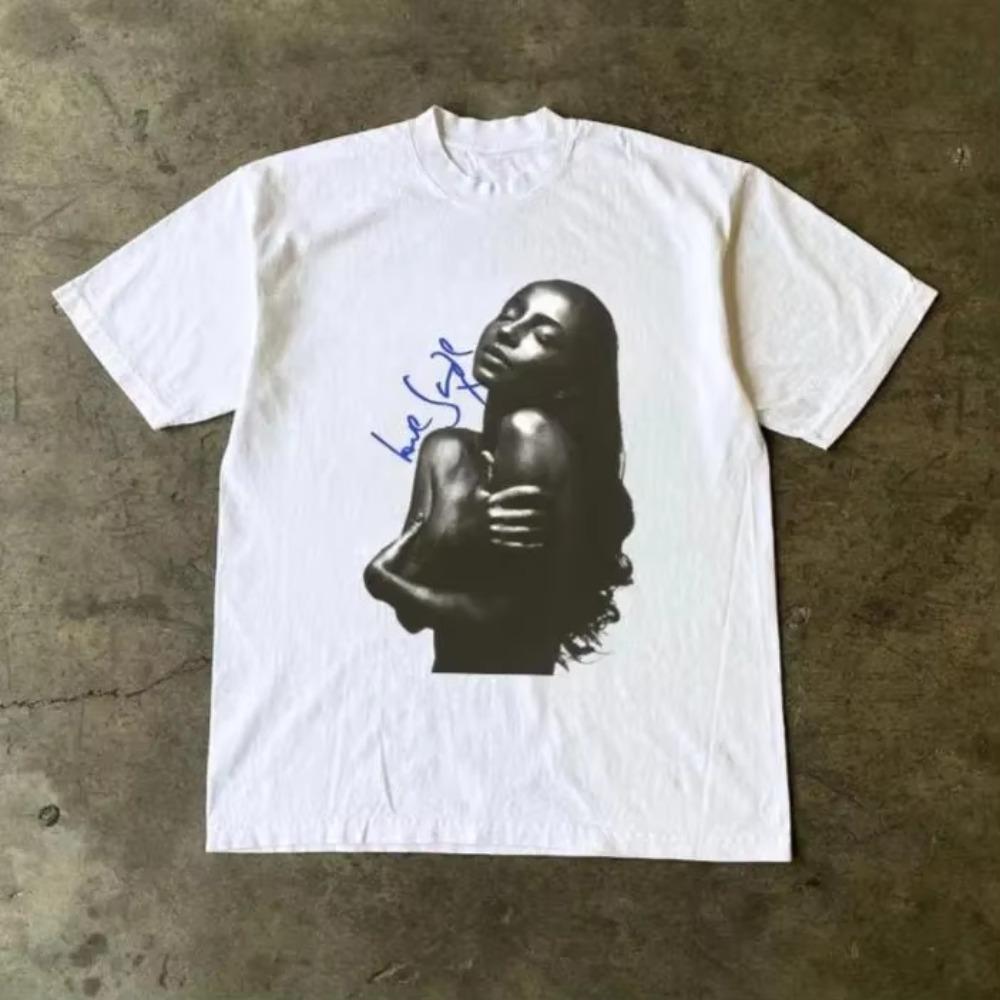 Футболка Sade Love Deluxe 90-х Ретро Обложка Альбома Мужская Женская Хлопковая Футболка Четыре Сезона Новый Стиль Подходит и Для Мужчин и Для Женщин