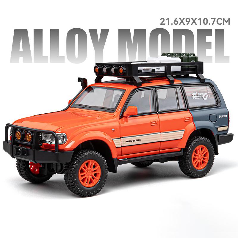 1/24 Toyota Land Cruiser LC80 внедорожник литой игрушечный автомобиль модель звук и свет детские игрушки коллекционные подарки на день рождения