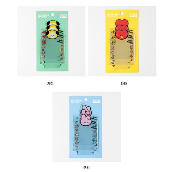 BT21 Набор обложек для фотокарточек (3шт*7Тип) Альбом Bangtan Goods Polaroid (7Тип)