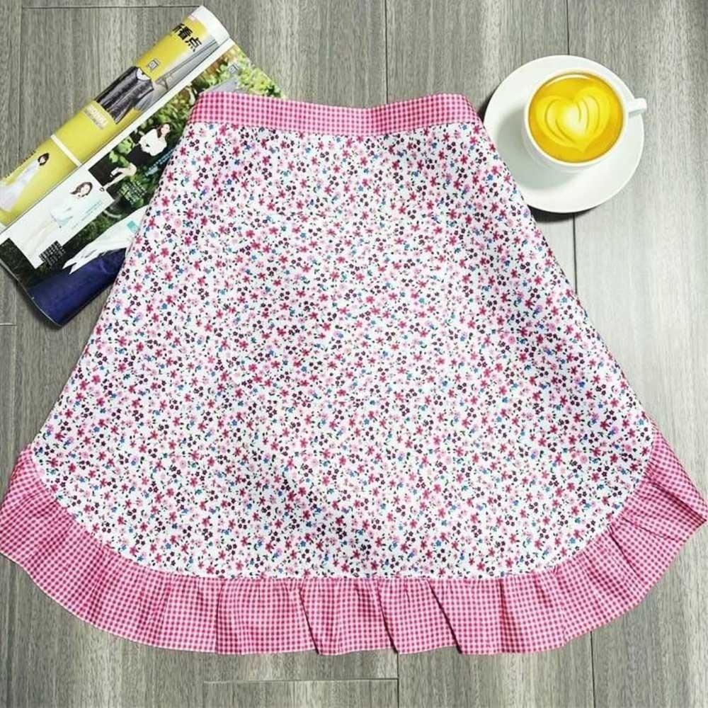 Дышащий фартук на талию с кружевом, фартук половинный для официанта, сувениры для вечеринки, кухонный