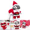 Очаровательный красный рождественский костюм Санта-Клауса для питомцев для собак и кошек со шляпой и накидкой