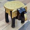 Hand Painted Wooden Elephant Stool Side Table For Home Office  20.32cm
