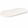 VidaXL Table Top White 60x30x2.5 Cm Solid Pine Wood Oval 824341