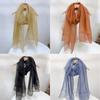 Double Silk Wool Scarf Spring And Autumn Thin Solid Color Mulberry Silk Shawl Women'S Silk Scarf