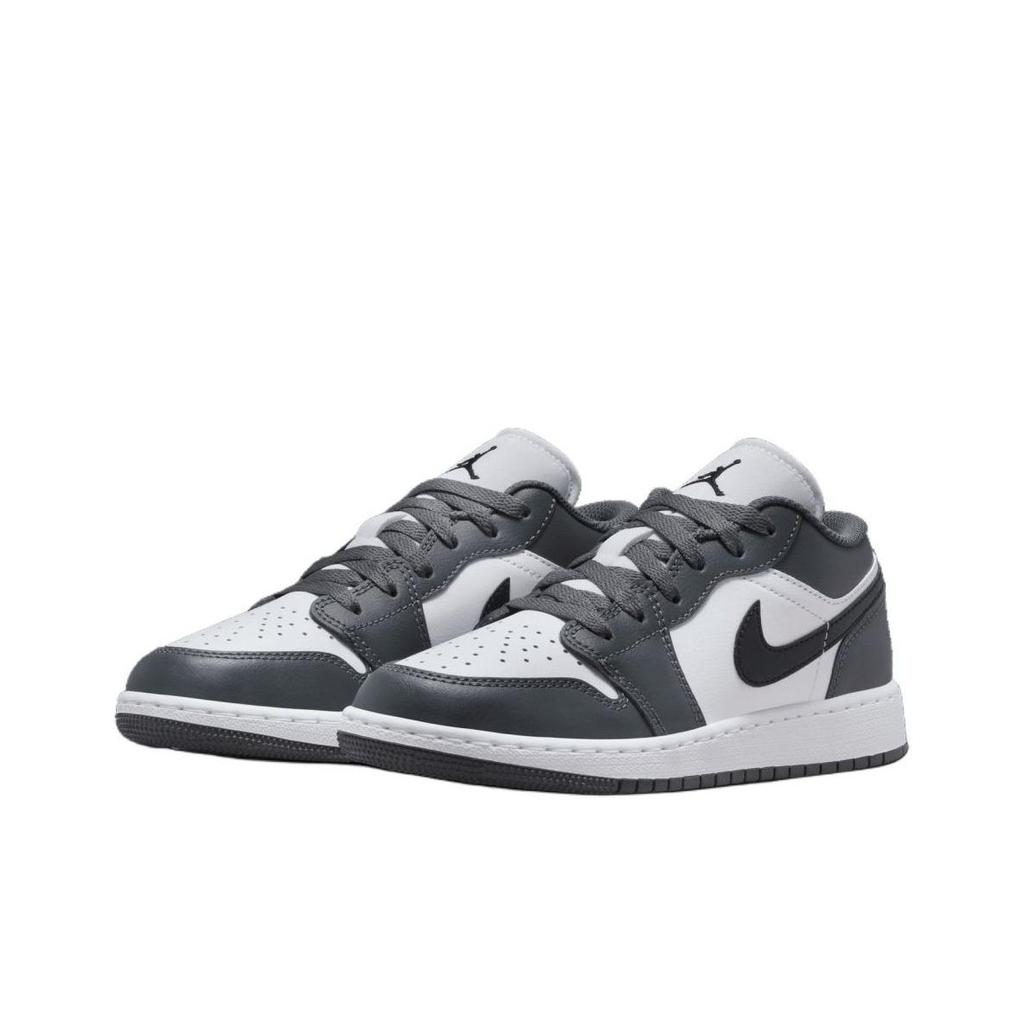 Air Jordan 1 Low GS Iron Grey Black Детские кроссовки Белый 553560-152