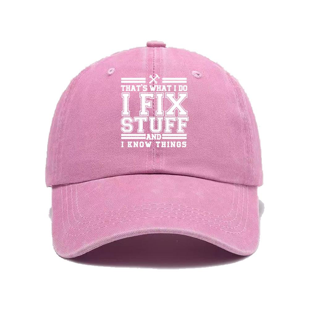 Хлопковая бейсболка Fix Stuff с вышитым принтом для летней защиты от солнца на открытом воздухе