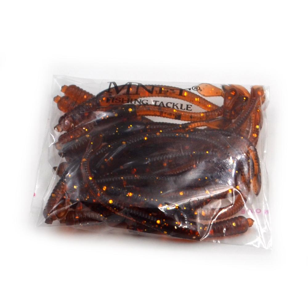 MNFT 25pcs/lot 7.7cm 1.03g Soft Plastic Lure Artificial Fishing EarthWorm Fishing Baits Bionic Maggots Worm Fishing Lures Tackle