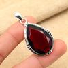 Ювелирные изделия из стерлингового серебра 925 пробы с красным гранатом ручной работы, удивительный кулон для женщин