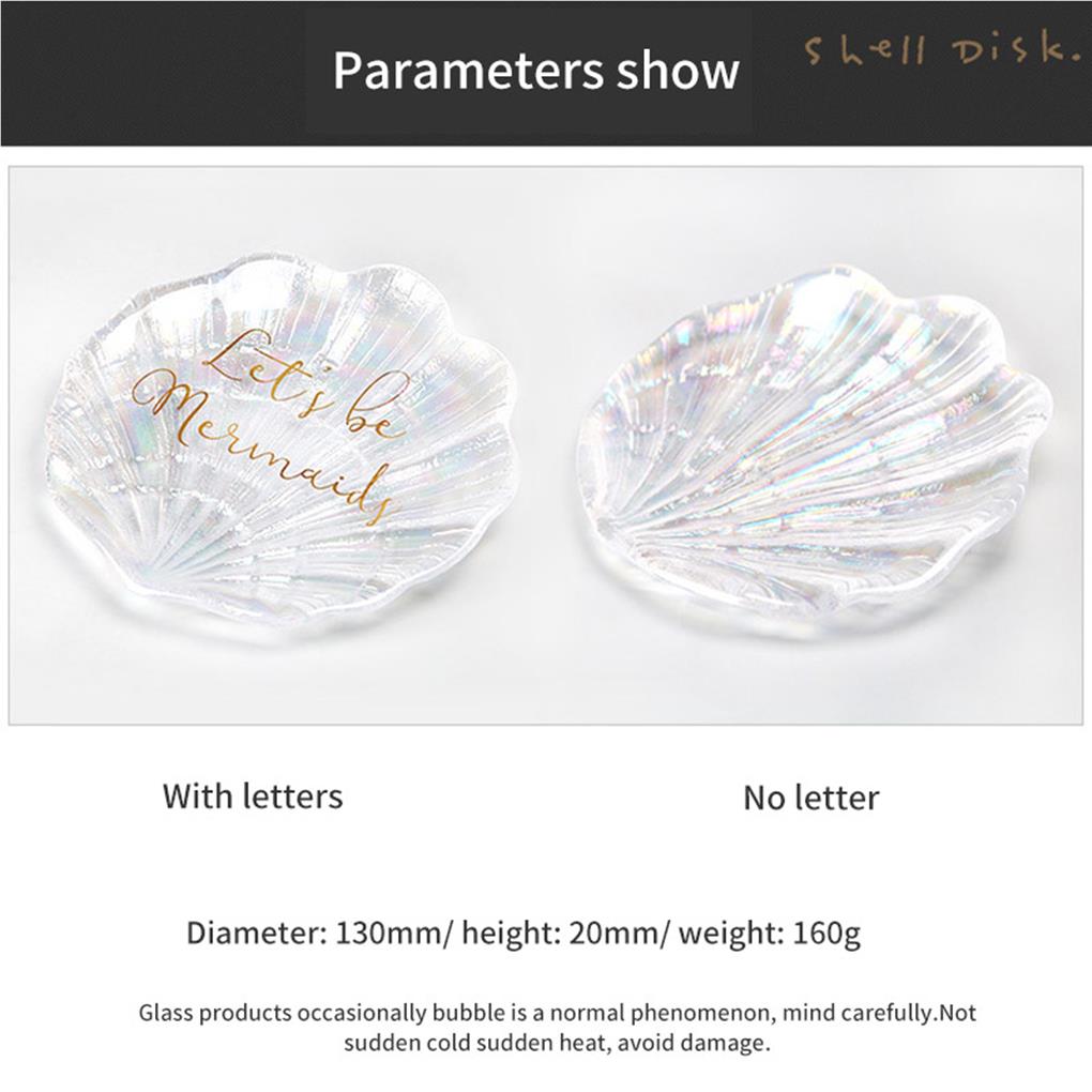 Раковина Форма Тарелка Кольцо Ювелирные Изделия Поднос Стеклянная Текстура Реквизит Для Фотографии Бытовая Мебель Ресторан Тумбочки Украшения