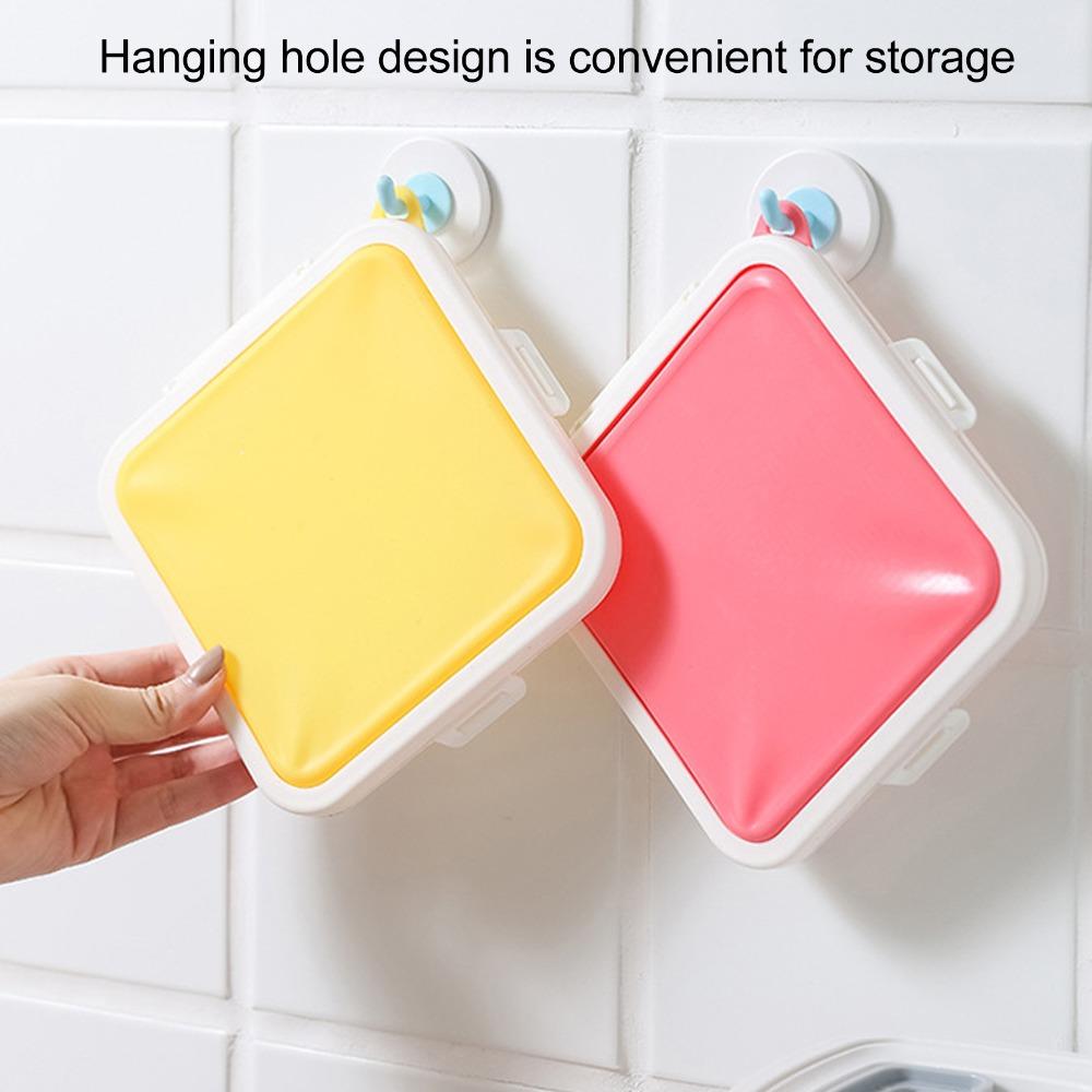 PP Silicone Material Sandwich Storage Box 3 Side Clips Sandwich Holder Sandwich Container  For Work