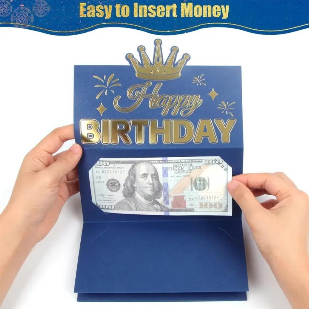 Folding Birthday Cash Envelopes Gold-stamped Birthday Money Box For Kids Teens