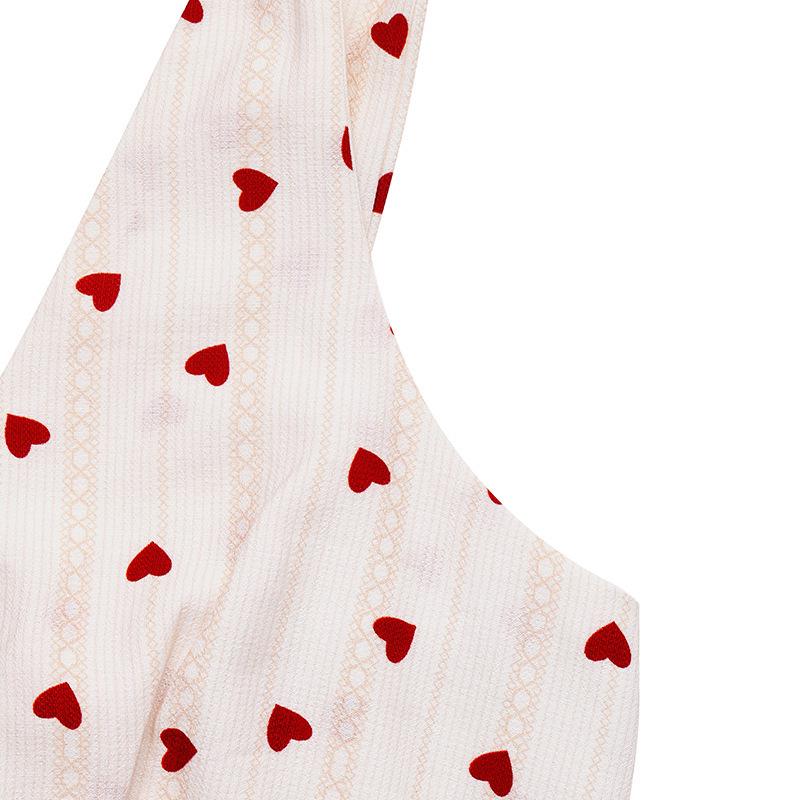 2026 European & American Summer Heart Print Backless Dress