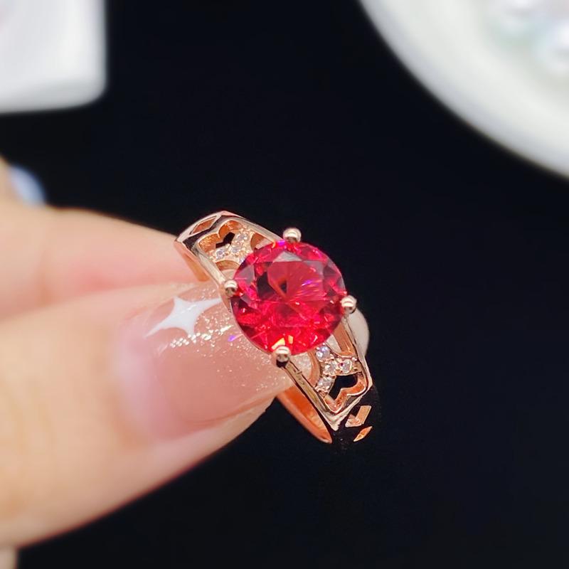  Bella Box, новая мода, темперамент, круглая форма, красные открывающиеся кольца, роскошные женские украшения для вечеринки, лучший подарок для матери, блестящие кольца