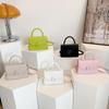 Korean Style Small Square Bag With Stitching Detail And Single Shoulder Strap