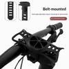 BENGGUO Bicycle Phone Mount Adjustable Silicone Elastic Strap Holder for 4.7-7.2 Inch Devices Bike Handlebar Bracket, Black