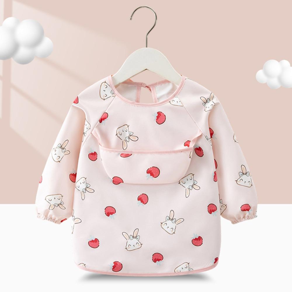 Waterproof Baby Long Sleeve Apron Feeding Blouse Toddler Bibs New Children Feeding Bib