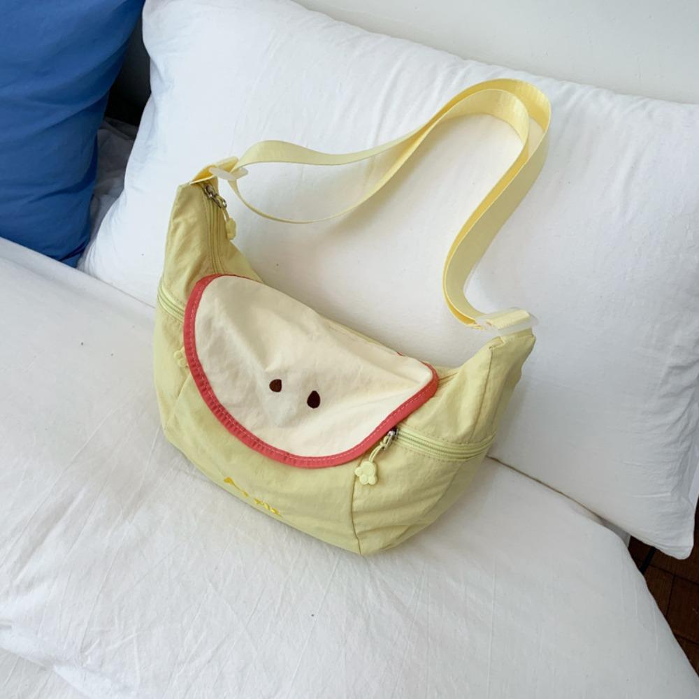 Large Capacity Fruit Shape Crossbody Bag Creative Handbag Cute Cloth Messenger Bag Travel