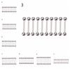 10 шт. нержавеющая сталь шарик язык пупок сосок штанга кольца стержни пирсинг тела