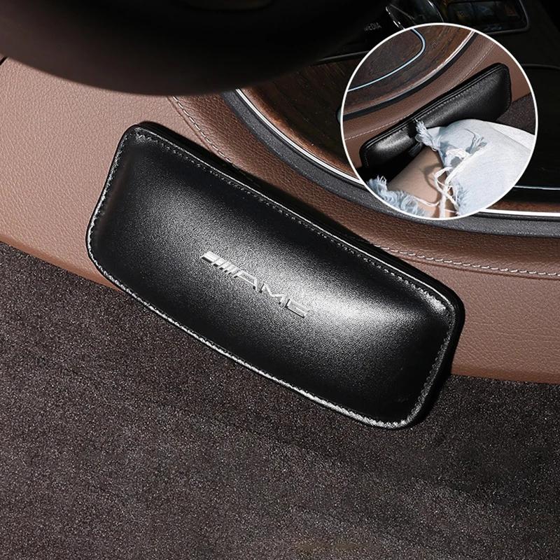AABIF1 Leather Knee Pad Car Interior Pillow Comfortable Elastic Cushion Stickers For Mercedes Benz AMG W204 W213 W205 W211 W212 W176