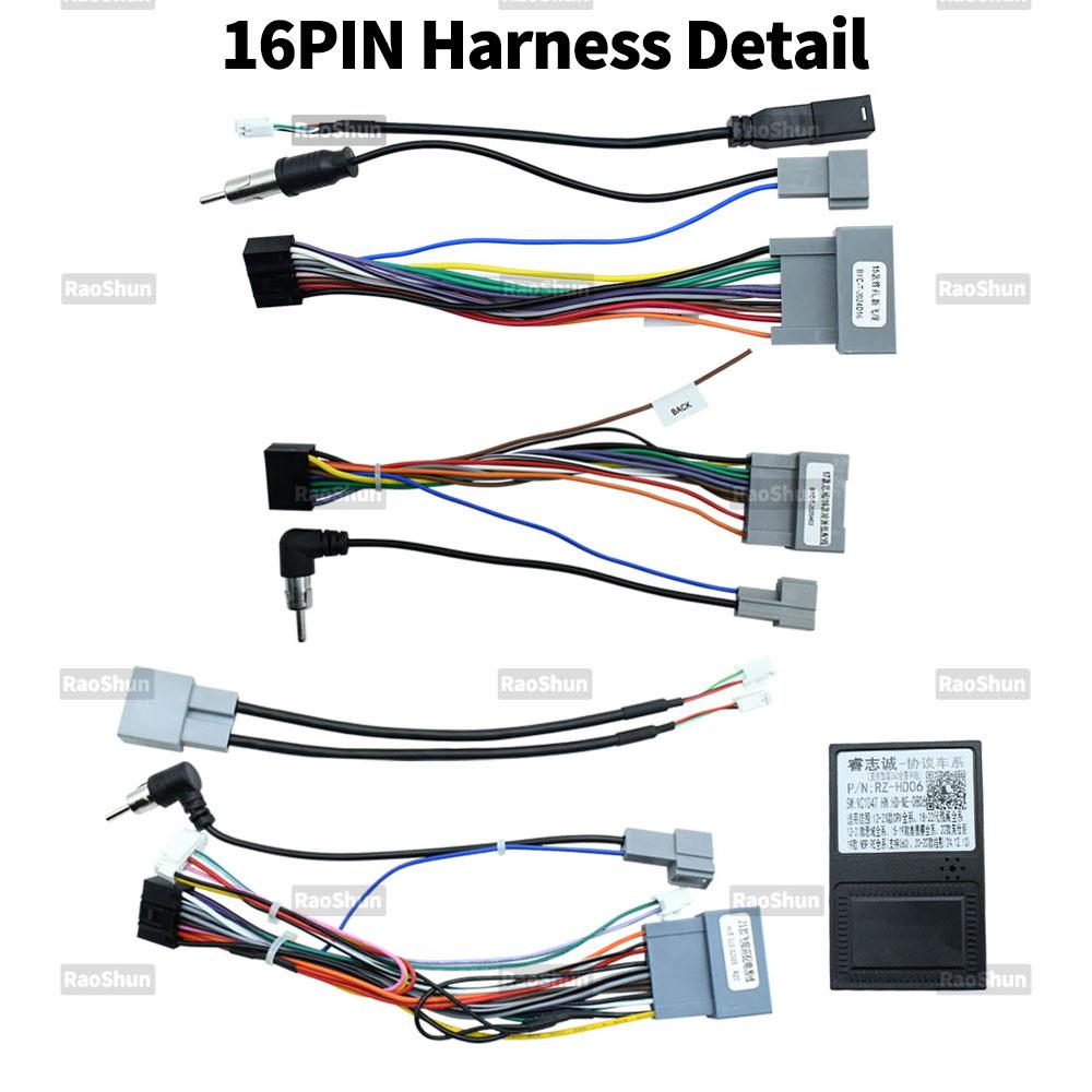 Car Android Radio Stereo Player Frame Fascia For Honda Fit GR GS Jazz 2020-2024 Navigation Harness Wire Adapter Canbus Decoder Radio Accessories 4
