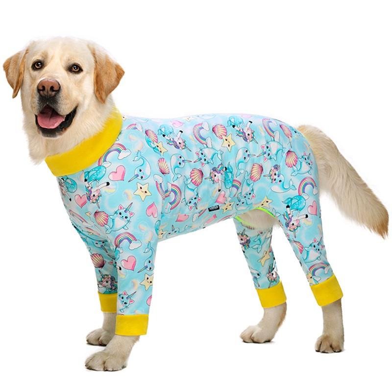 Large Dog Full-Body Jumpsuit Golden Retriever Labradoodle Samoyed Cotton Pet Apparel Lightweight Belly Protection