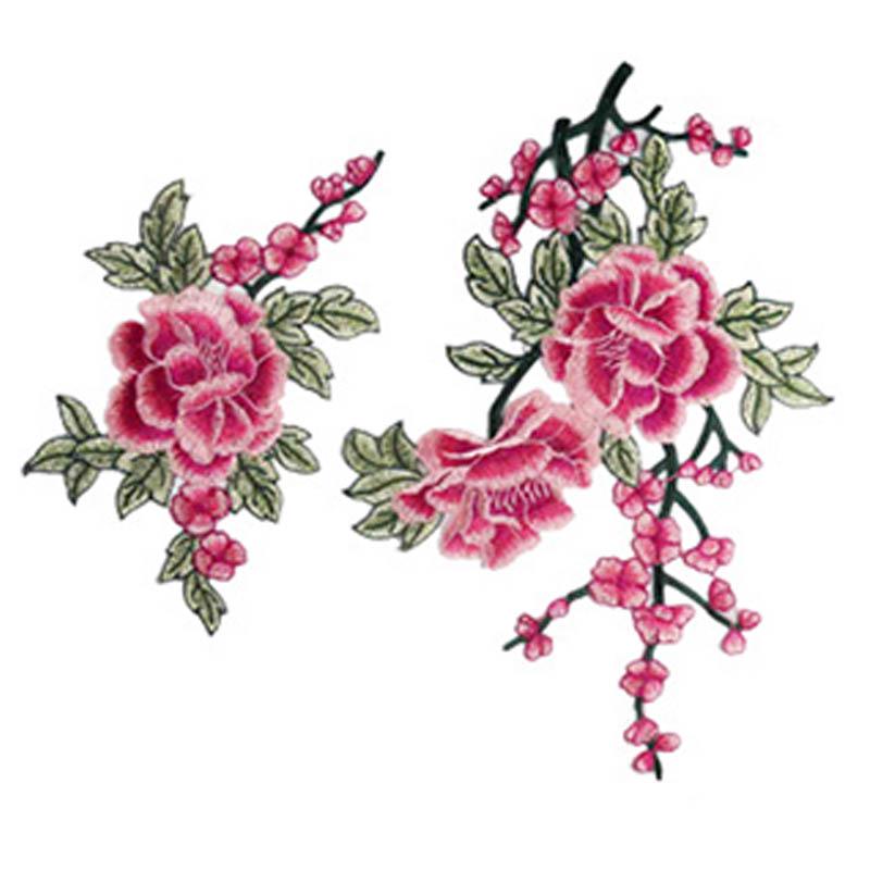 Мода Популярный Полиэстер 1PC Высокое Качество Вышивка Моды Шитье Нашивки DIY Аппликация Нашивки Одежды Аксессуары Цветок