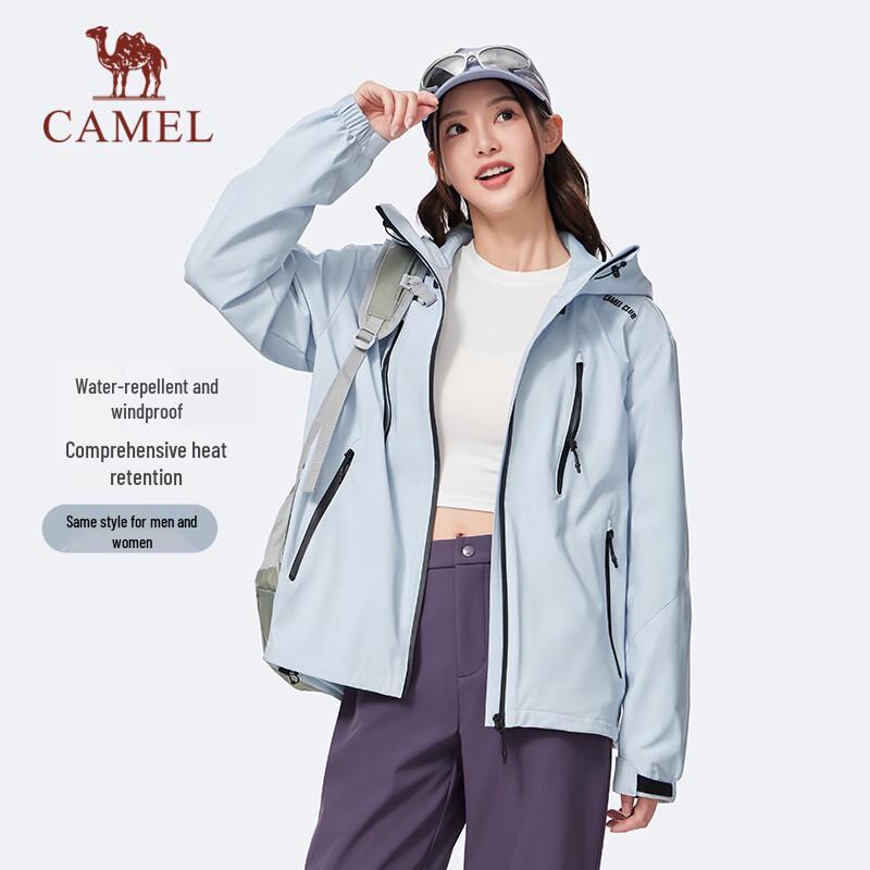 Camel Унисекс Всепогодная 3-Защитная Водонепроницаемая Уличная Куртка с Капюшоном C35CR0Q0019