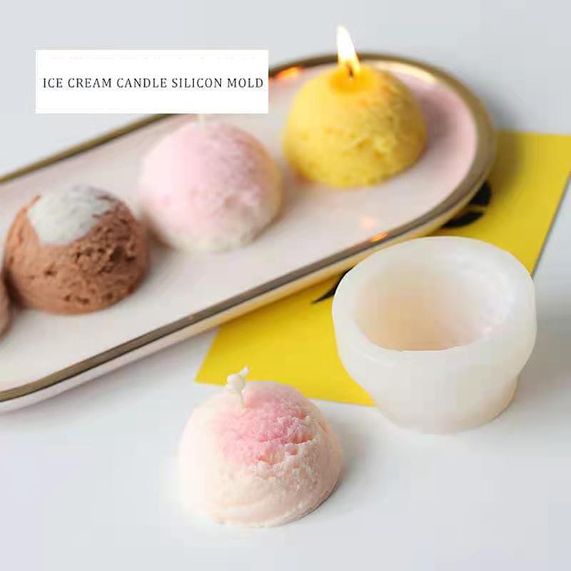 Мороженое в форме шара для изготовления свечей, силиконовая форма для мыла, форма для торта «сделай сам»