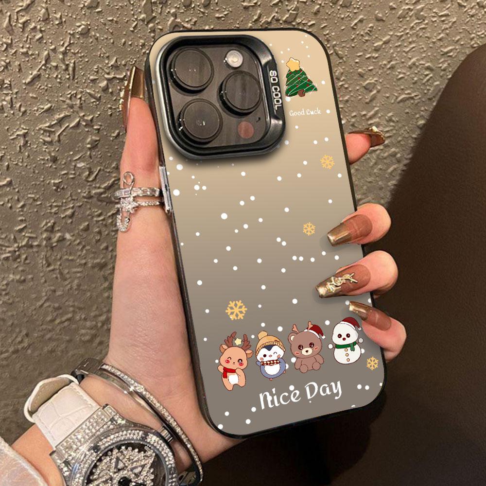 Case phone case For iphone 17 16pro 15pro14 13 12 11 12pro 13pro max 14plus Phone Funda Fashion Christmas Cover
