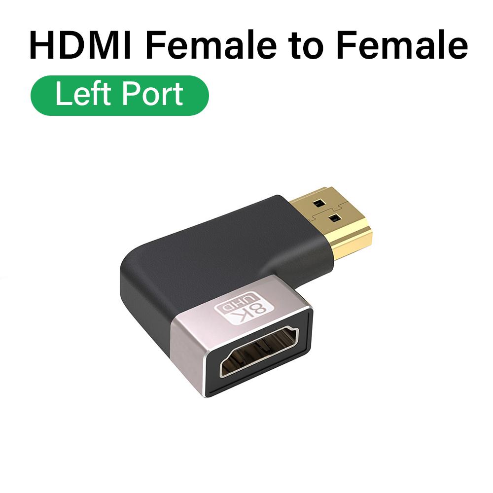 HDMI адаптер 90 градусов прямой угол HDTV 2.1 8K@60 Гц мужчина к женскому кабелю конвертер HDMI удлинитель разъем для ноутбука Prjecto