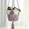 Boho Plant Hanger Cotton Rope Woven Flower Pot  for Indoor Outdoor Hanging Succulents
