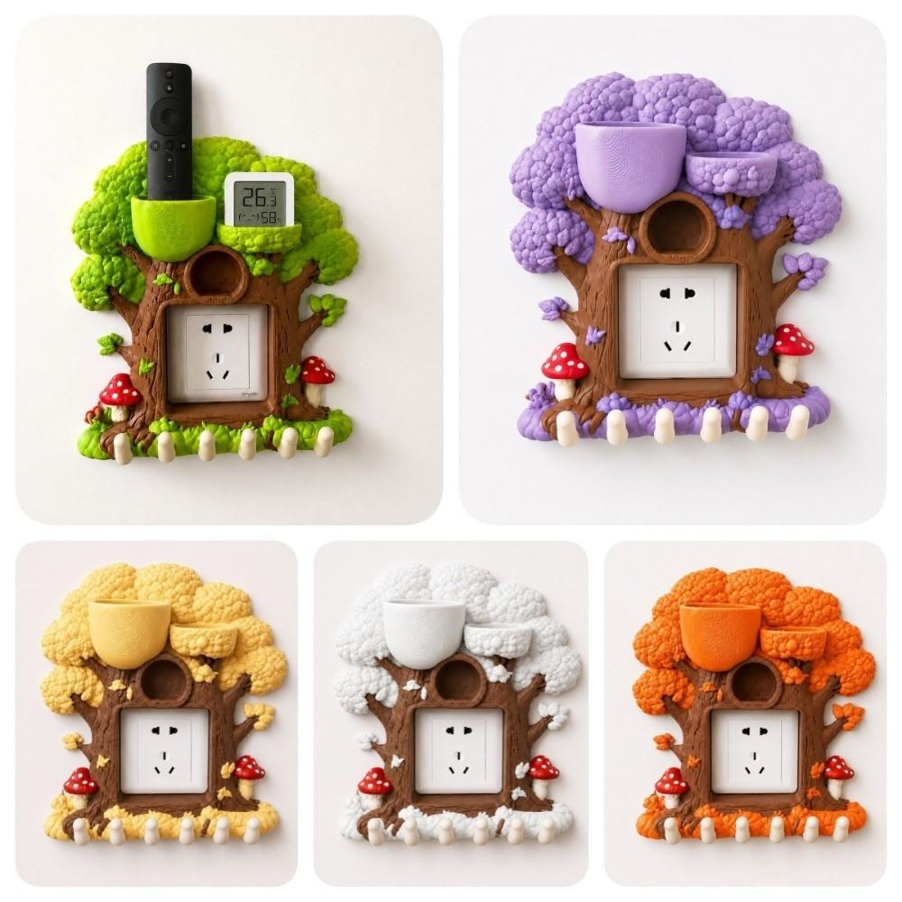 3D Printed Forest Tree Hole Switch Storage Rack Creative Remote control storage  Living Room Decor