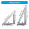   Stainless Steel Carpenter Square Double Side Scale Triangular Ruler for Precise Layouts in Woodworking