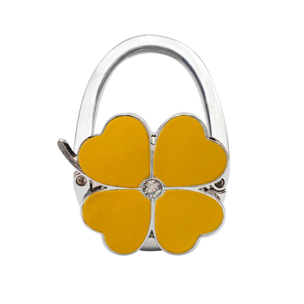 Четырехлепестковый внешний крючок для сумки, складной портативный крючок, однотонный кожаный крючок для боковой сумки на стол, крючок для сумки