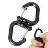 Кемпинговые двойные крючки, уличный крючок-клипса, многоцелевые уличные S-образные крючки, портативные крючки-защелки для рюкзака с вращением на 360 градусов